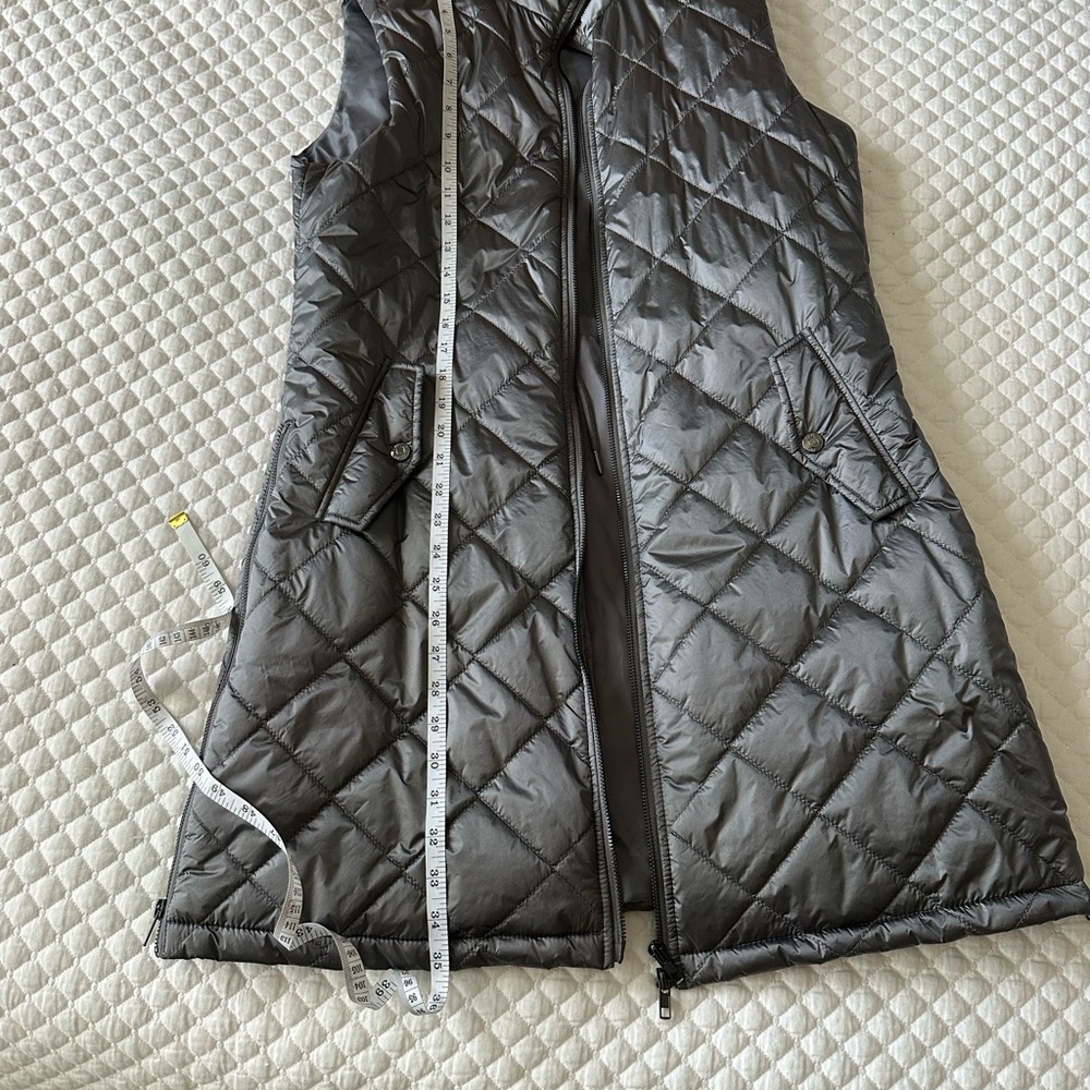 Anatomie Gray Quilted Vest with High Collar - Picture 2 of 10